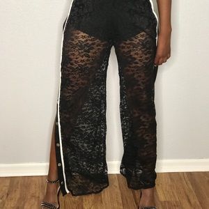 Lace snap away pants
